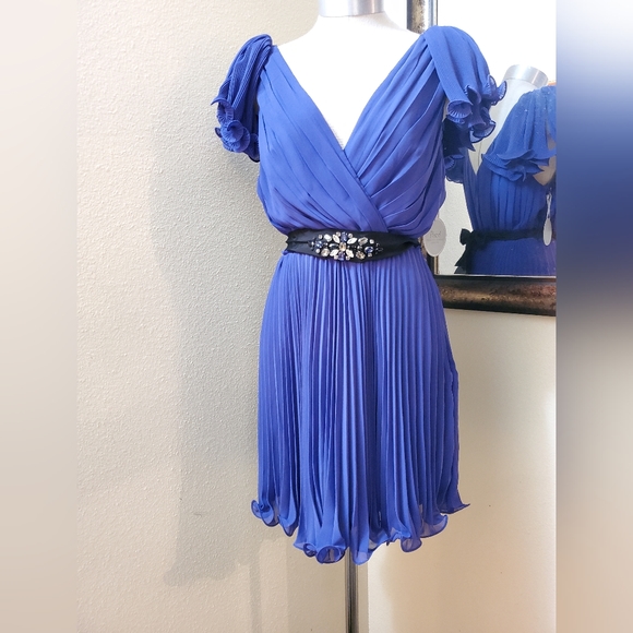 New Pearl Georgina Chapman of Marchesa Purple Dress Size 8 - Picture 2 of 11